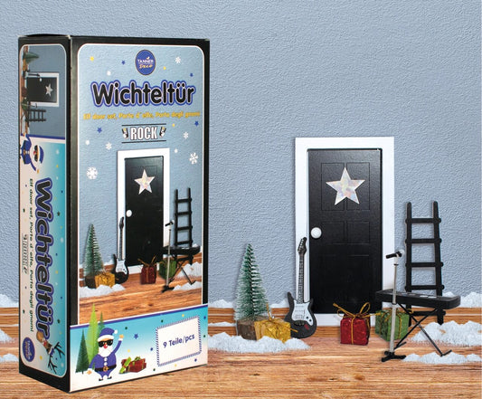 TANNER Wichteltüre Rock Edition - 9-teiliges Bastelset für musikalische Wichtel