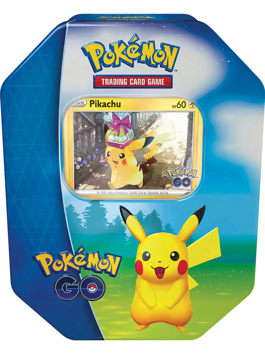 Pokemon GO:  Pikachu Tin Box - English TCG Cards - 4 Boosterpacks - Peer Online Shop