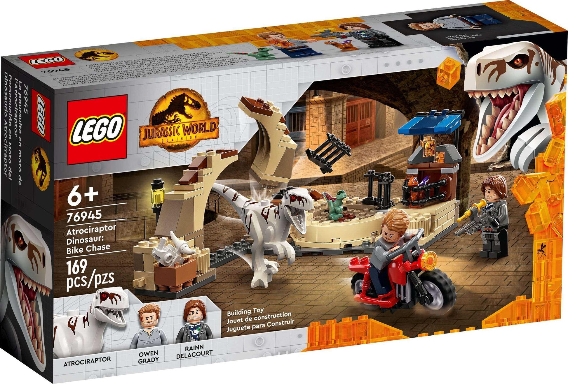 LEGO® Jurassic World 76945 Atrociraptor: Motorradverfolgungsjagd - 169 Teile - Peer Online Shop