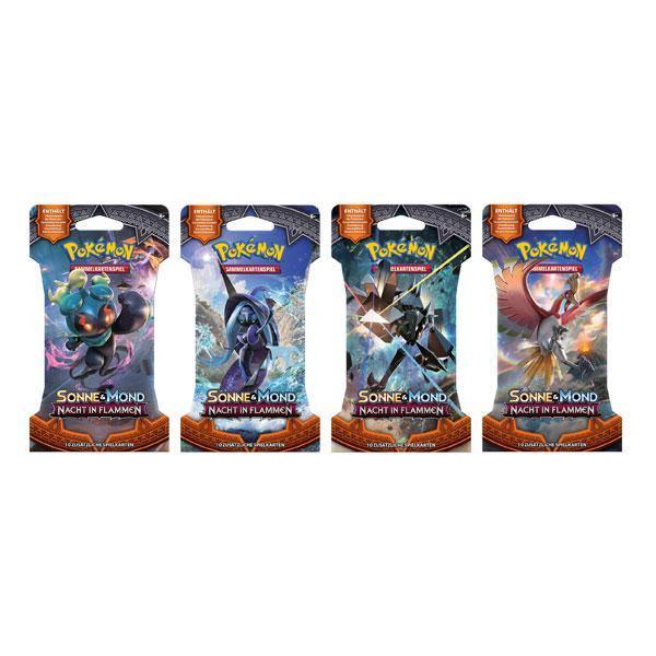 Pokemon TCG- 1x zufälliges Sleeved Booster -Sonne & Mond - Nacht in Flammen - Peer Online Shop