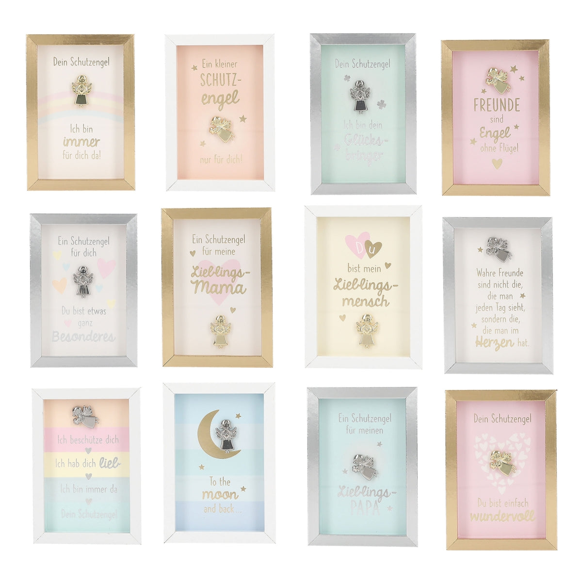 Schutzengel im Bilderrahmen - Liebevolles Geschenk mit Herz