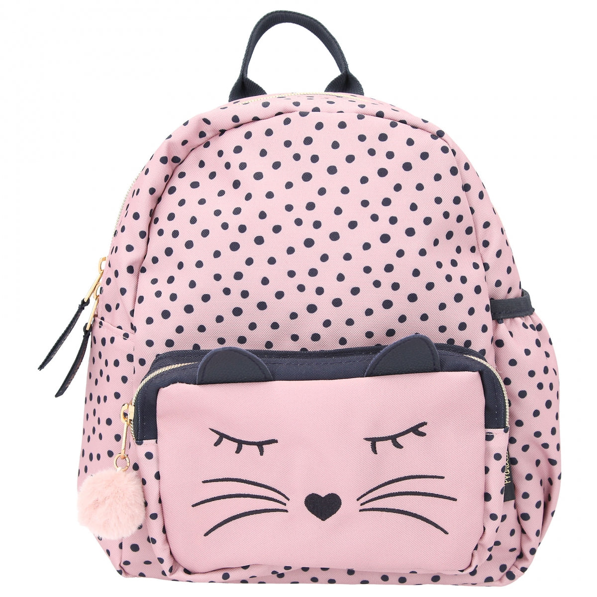 Princess Mimi Rucksack Katze - Rosa mit Bommel-Anhänger