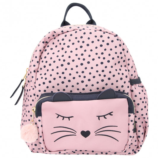 Princess Mimi Rucksack Katze - Rosa mit Bommel-Anhänger