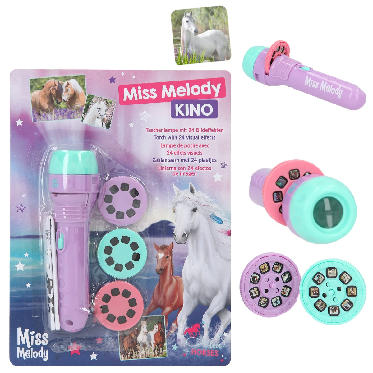 Miss Melody Taschenlampe mit Pferde-Projektionen