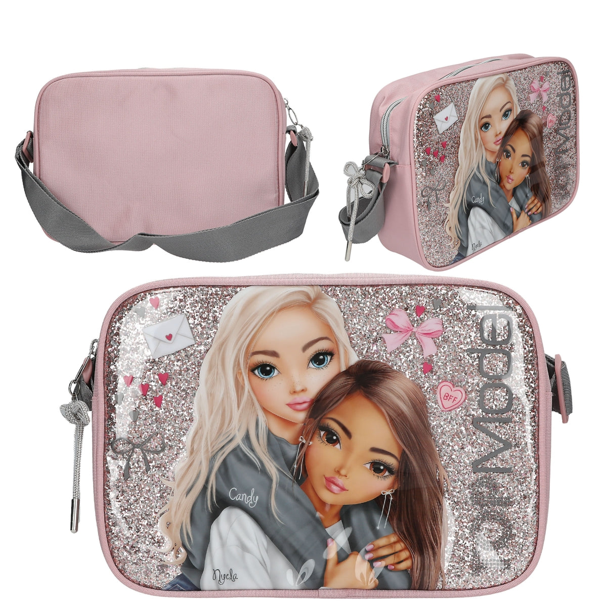 TOPModel MY BFF Umhängetasche rosa mit Glitzer - gefüllt