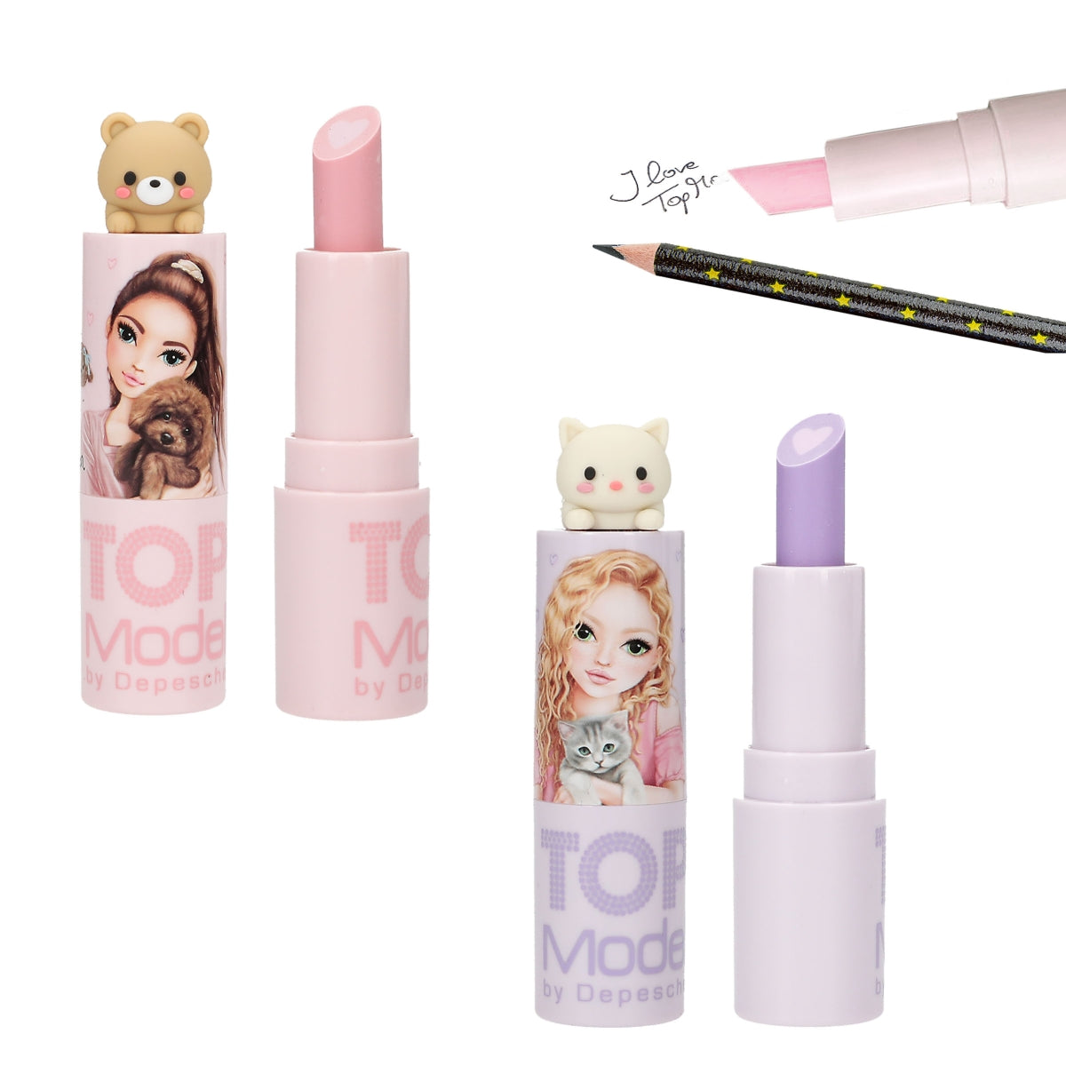 TOPModel Lippenstift-Radierer mit Topper
