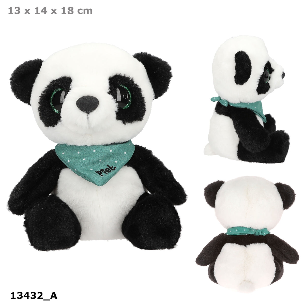 SNUKIS Plüsch-Panda Piet 18 cm mit Halstuch | DEPESCHE