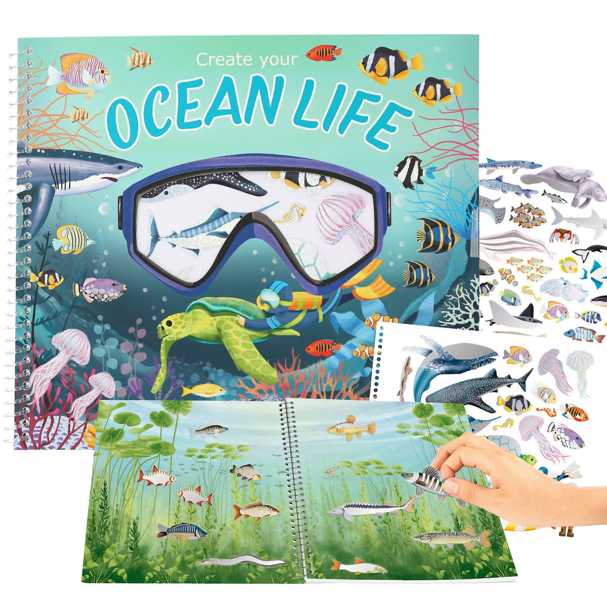 Create your Ocean Life - Stickerbuch mit Holofolien-Stickern