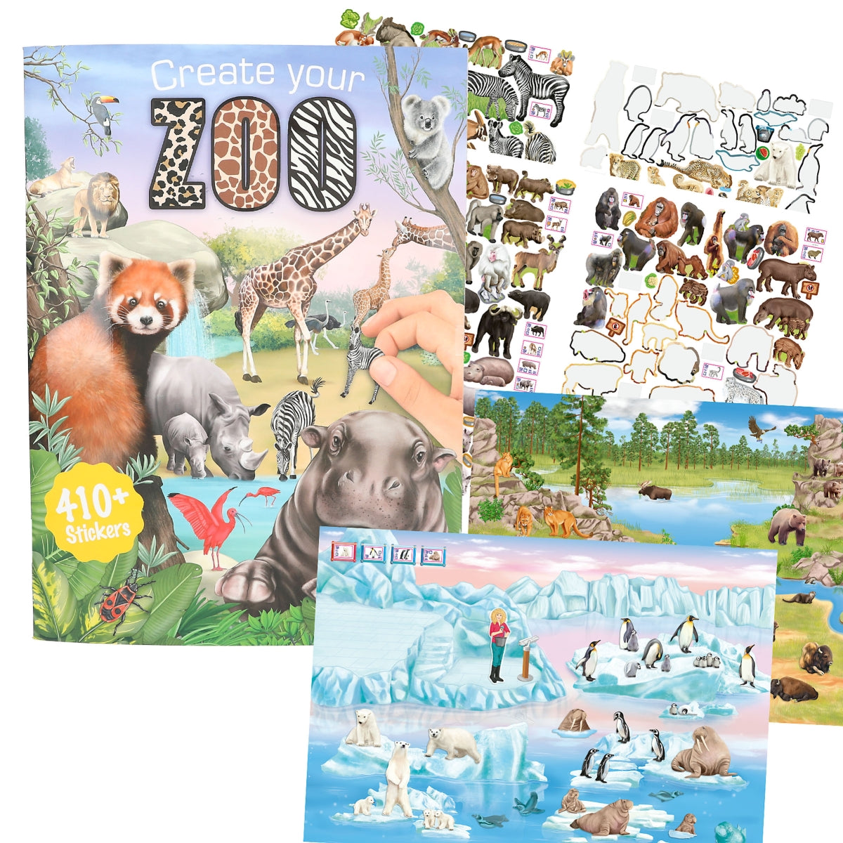 Create your ZOO - Kreatives Malbuch mit Stickern für Kinder