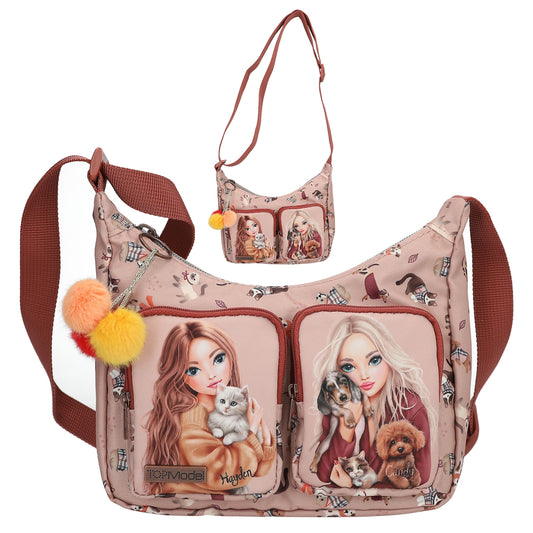 TOPModel Umhängetasche FUR EVER FRIENDS Rosa Hunde & Katzen