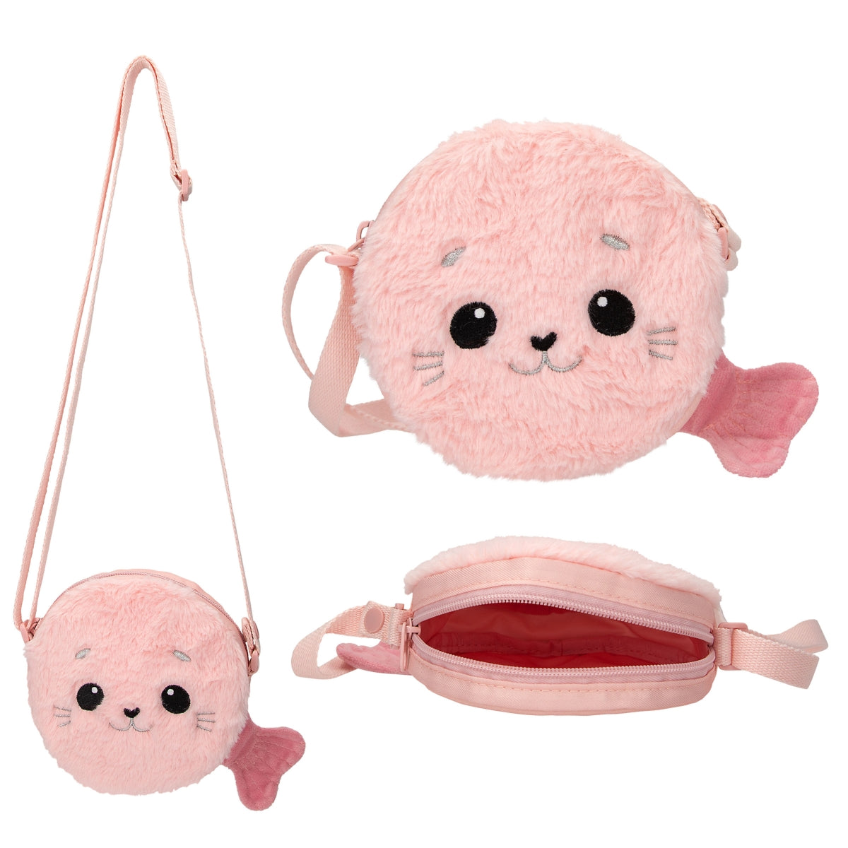 Princess Mimi Umhängetasche ROBBY Robbe rosa Kunstfell Kinder