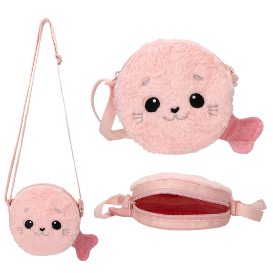 Princess Mimi Umhängetasche ROBBY Robbe rosa Kunstfell Kinder