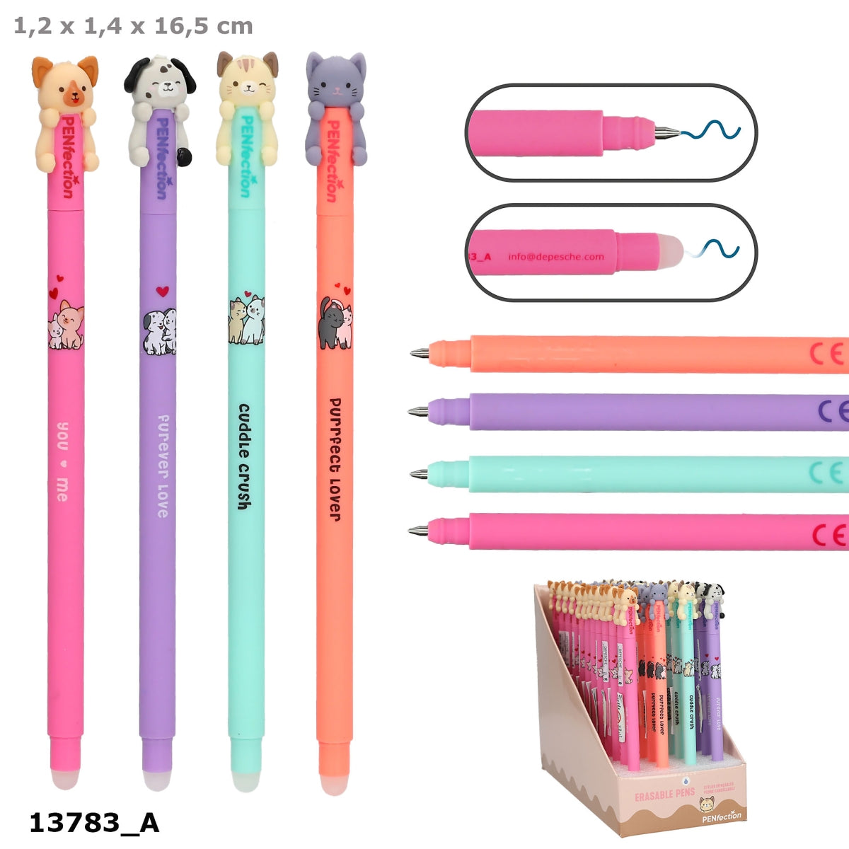PENfection Gelstift Colour Buddies Tierkopf – 1 von 4 Designs, sortiert