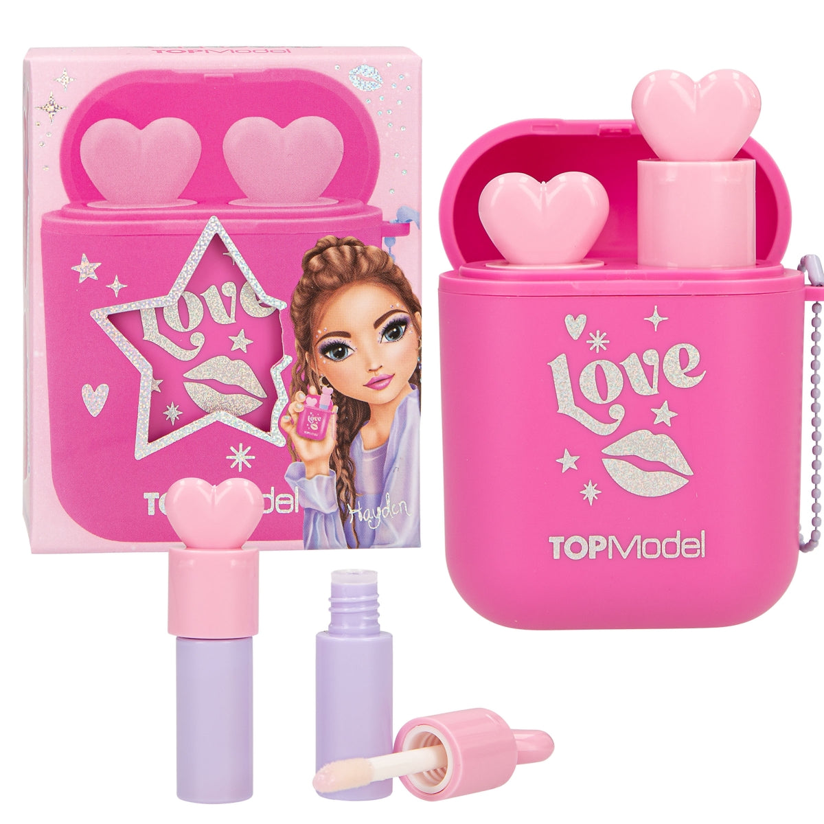 TOPModel Beauty and Me Lipgloss-Set - 3 duftende Lipglosses im stylischen Kopfhörer-Case