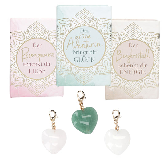 Heart Moments 1x Edelstein Herzanhänger - Energetischen Eigenschaften