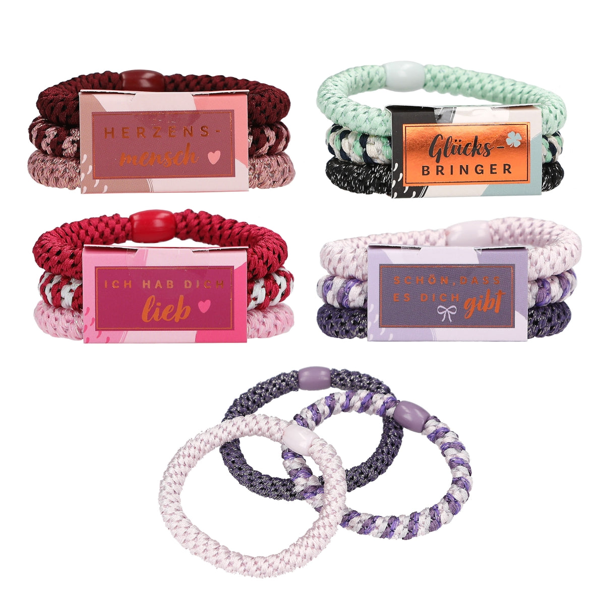 LOVIES 1x Haargummi Set - 3 Haargummis