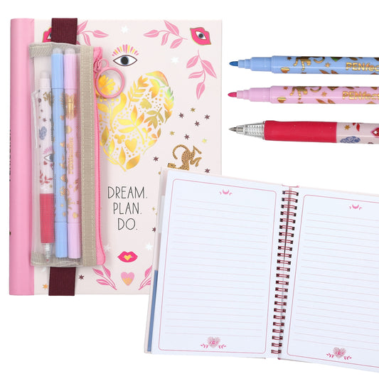 PENfection Notizbuch mit Stifteset - Allover Design