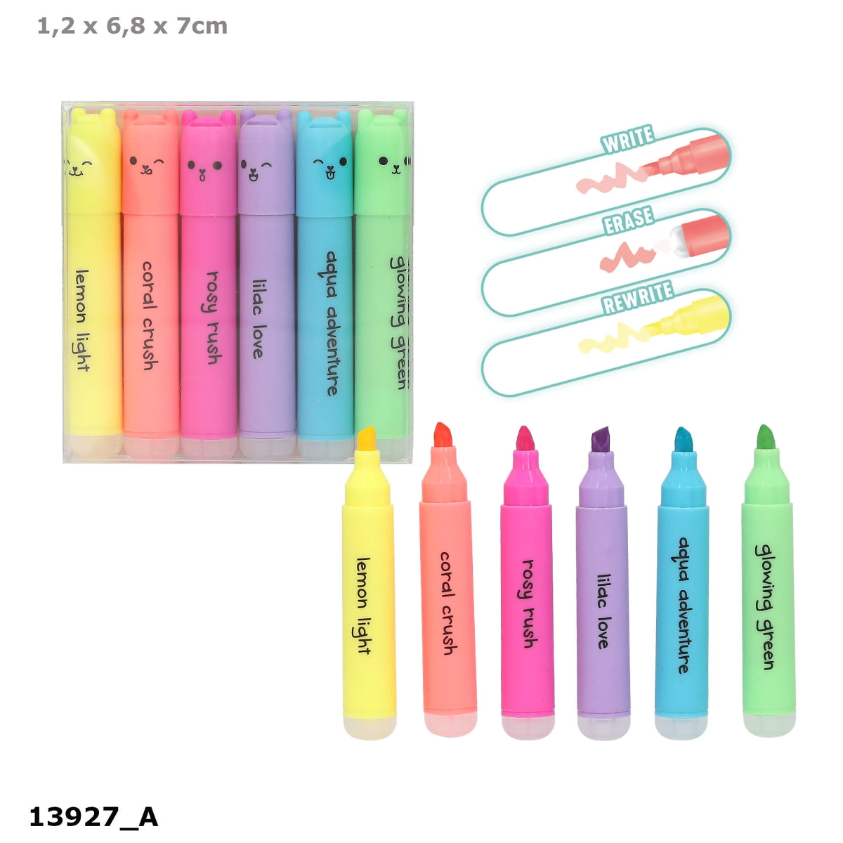 PENfection Mini-Textmarker Set Lolli Riot – 6 radierbare Stifte