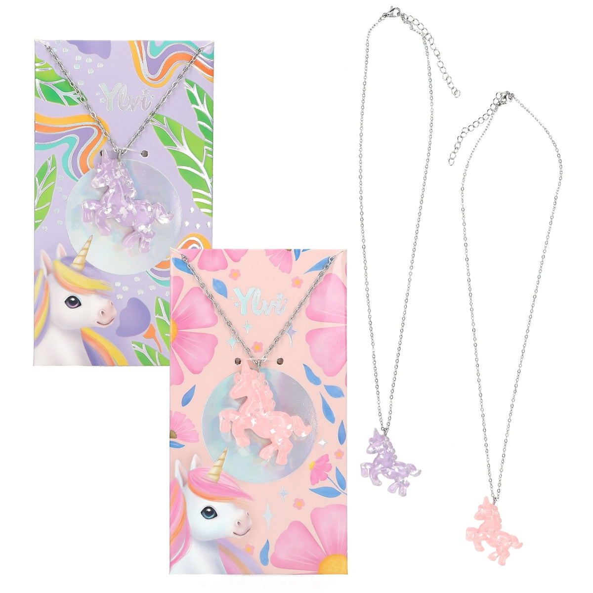 Ylvi Einhorn-Kette Glitzer (1 Stk. zufällig)