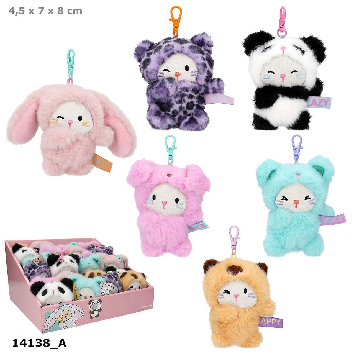 PENfection Lolli Riot Kitten Plüsch-Anhänger – 1 von 6, zufällig
