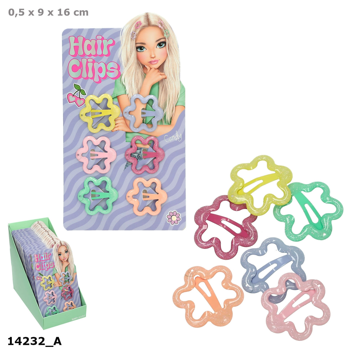 TOPModel Mini Haarspangen GLOW TO GO 6er-Set Blume
