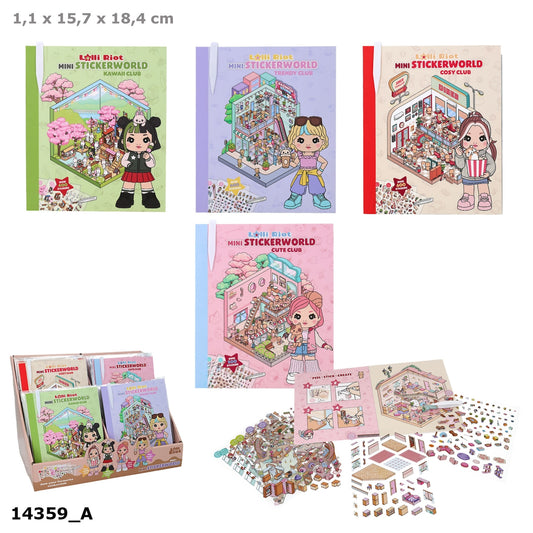 Lolli Riot Mini Stickerwelt – 1 Stück, zufälliges Design