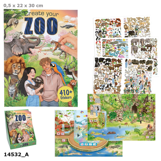 DEPESCHE Create your ZOO Malbuch mit Stickern