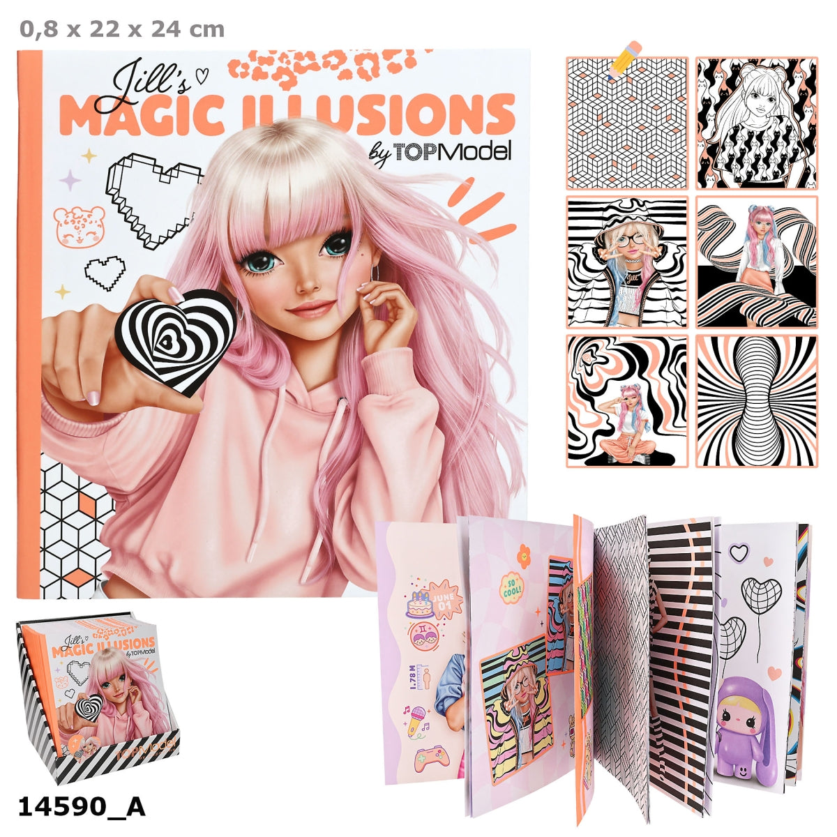 TOPModel Malbuch Jills Magic Illusions, 64 Seiten