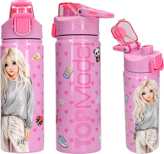 DEPESCHE TOPModel Trinkflasche Edelstahl PIN IT pink 600 ml