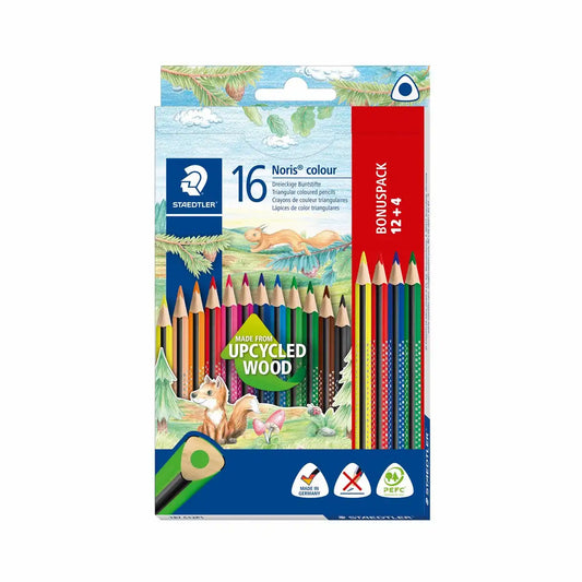 STAEDTLER Noris Buntstifte colour dreikant Bonuspack - 16 Stück