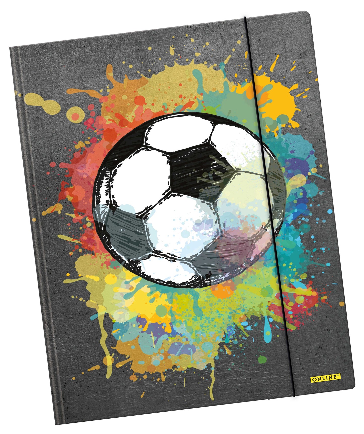 Bastelmappe DIN A3 Fußball-Design mit Gummizug