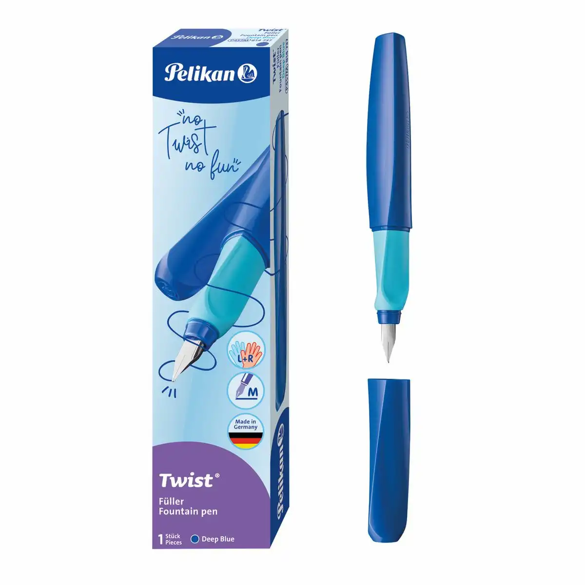 Pelikan Twist Füller P457 M tiefblau