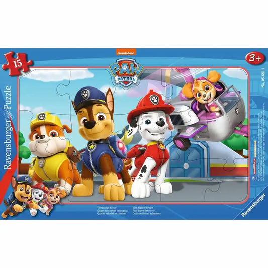 Ravensburger PAW PATROL Rahmenpuzzle - 15 Teile für Kinder ab 3 Jahren