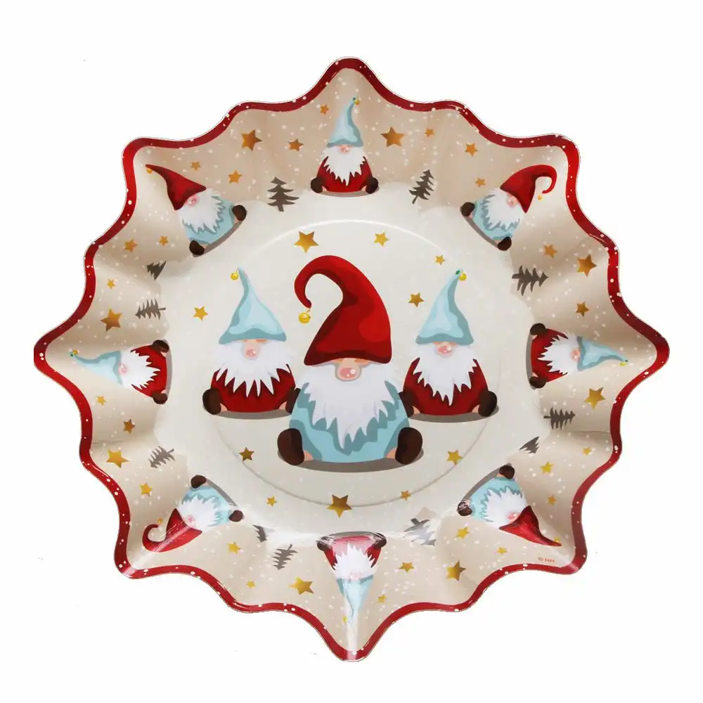 Pappteller Stern Weihnachten Wichtel Ø27cm 2 Stk.