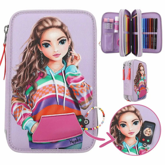 DEPESCHE TOPModel Federtasche JOY - 3-Fach gefüllt mit Smartphone-Design