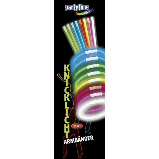 Knicklicht Armbänder 8er-Set 200×5 mm – Farbe zufällig