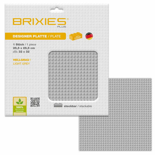 BRIXIES Bodenplatte Basic hellgrau 32x32cm