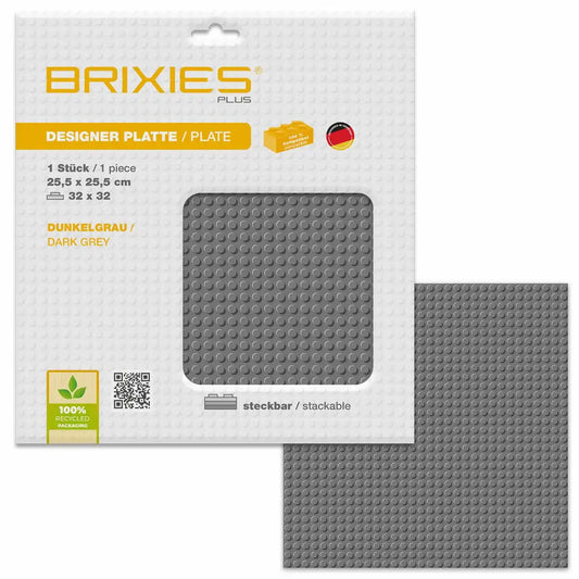 BRIXIES Bodenplatte Basic dunkelgrau 32x32cm