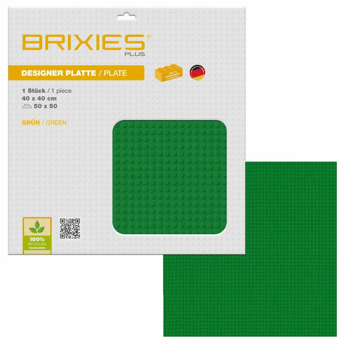 BRIXIES Bodenplatte Basic grün 50x50cm
