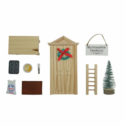 Magische Wichteltüre Weihnachtsbäckerei - 13-teiliges Komplettset für zauberhafte Weihnachtszeit