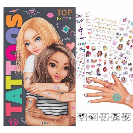 DEPESCHE TOPModel Temporäre Tattoos - 6 Bogen mit trendigen Motiven