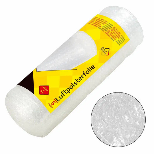 Idena Luftpolsterfolie Premium 70µ - Professioneller Schutz für Ihre wertvollen Gegenstände (40cm x 5m)