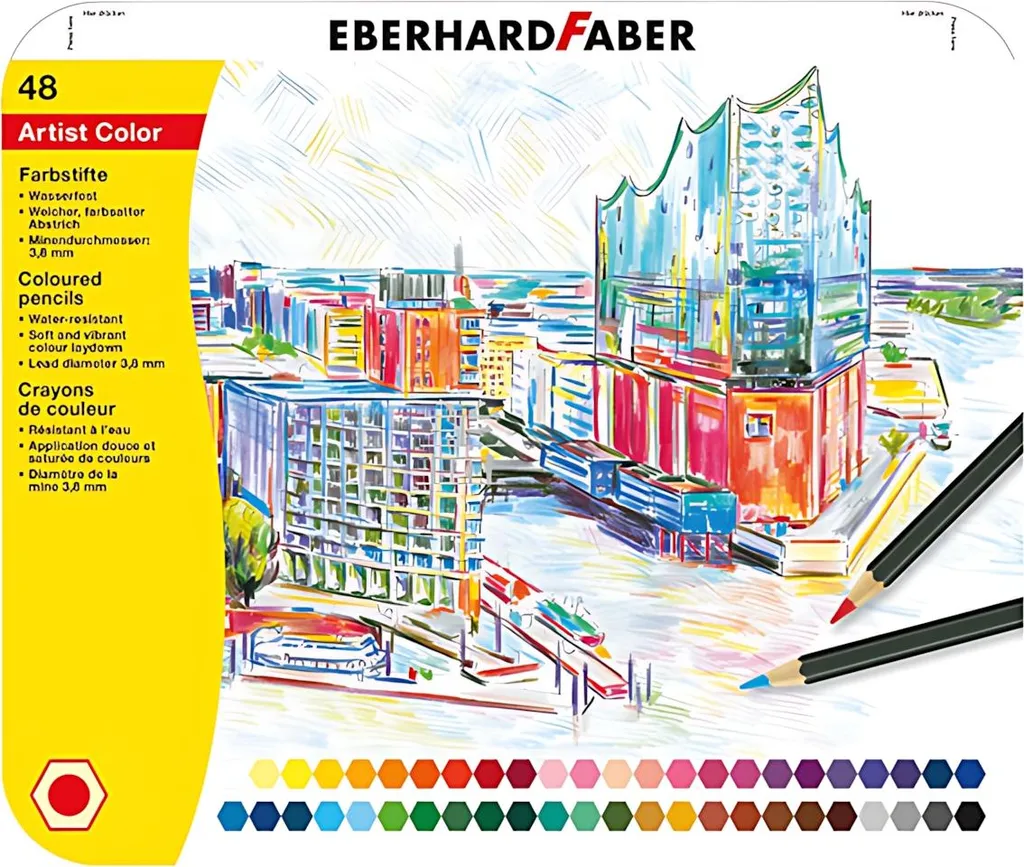 Eberhard Faber 516148 Artist Color Buntstifte im Metalletui - 48 Stück