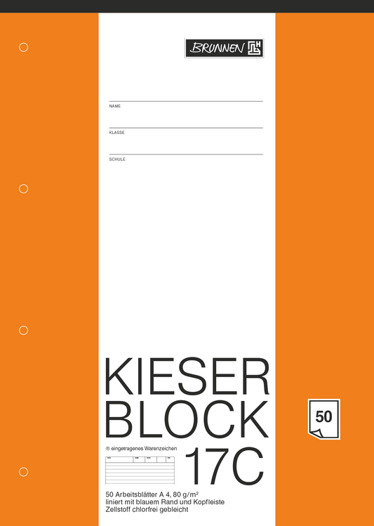 KIESER Schulheft A4 liniert - Premium Qualitätspapier 80g/m²