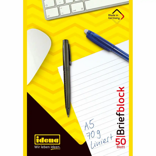 Idena Briefblock liniert DIN A5 - 50 Blatt