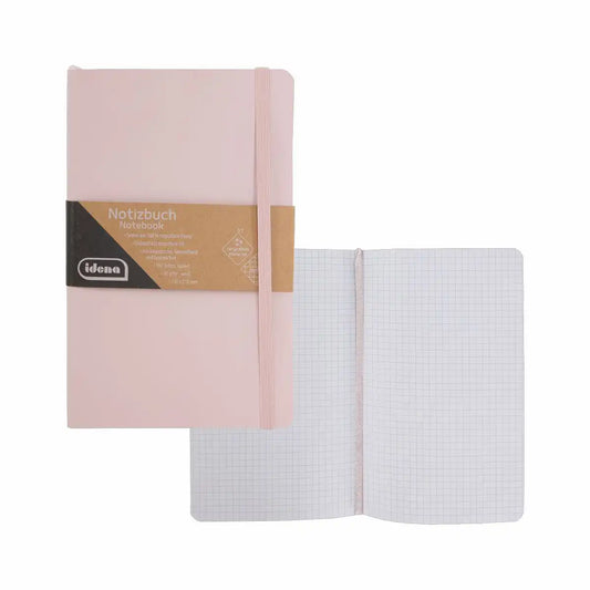 Idena Notizbuch Eco rosa - Umweltfreundliches Schreibbuch A5