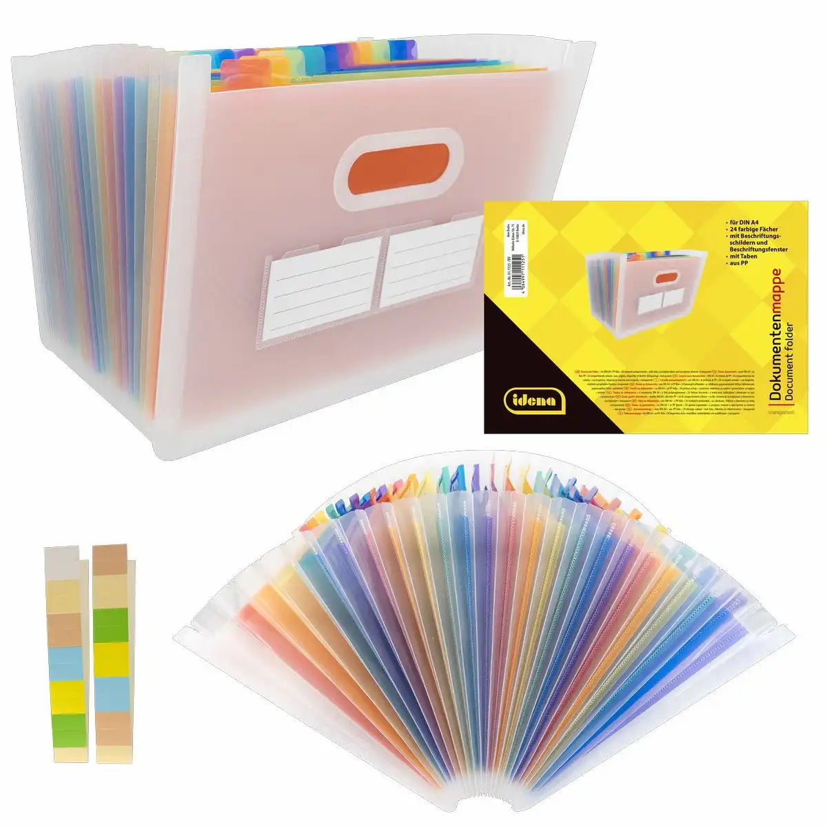 Idena Dokumentenmappe A4 - 24 Fächer für perfekte Organisation