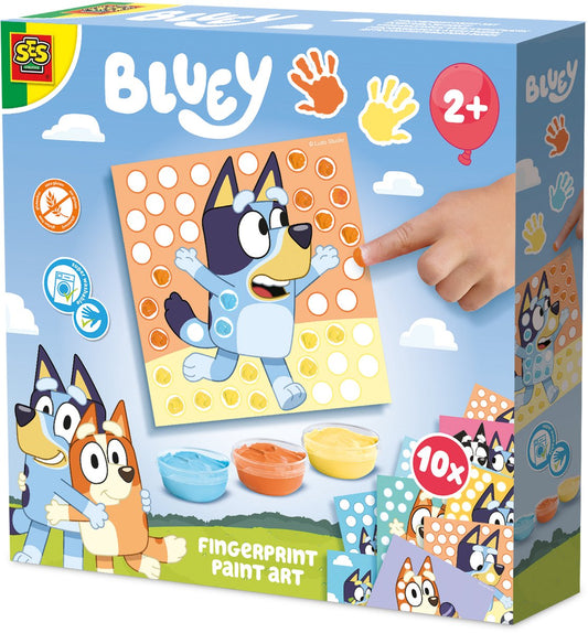 Bluey Fingerabdruck-Kunstwerk - Kreatives Bastelset für Kinder