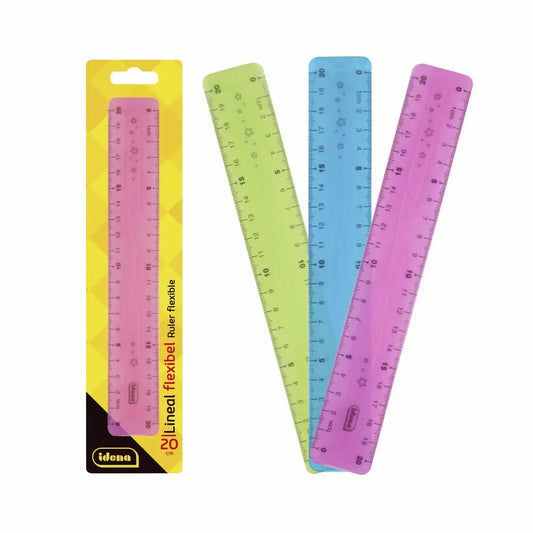 Flexibles Lineal 20cm - Bruchsicher & Biegsam - sortiert