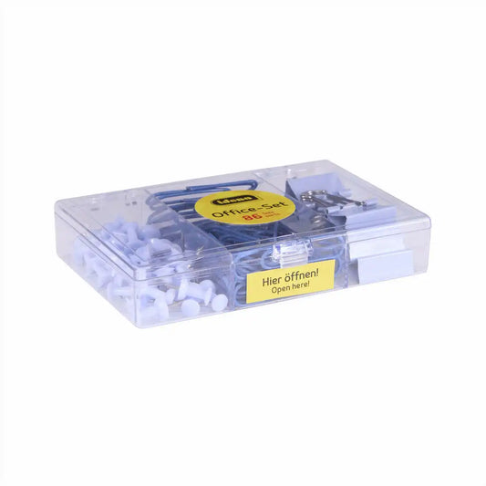 Idena Office Set blau - Komplettes Büro-Starter-Set - 86 Teile